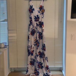 Show me your mumu floral low back maxi dress